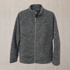 Karbon Men’s Mock Neck Full Zip Grey Sweater Jacket
